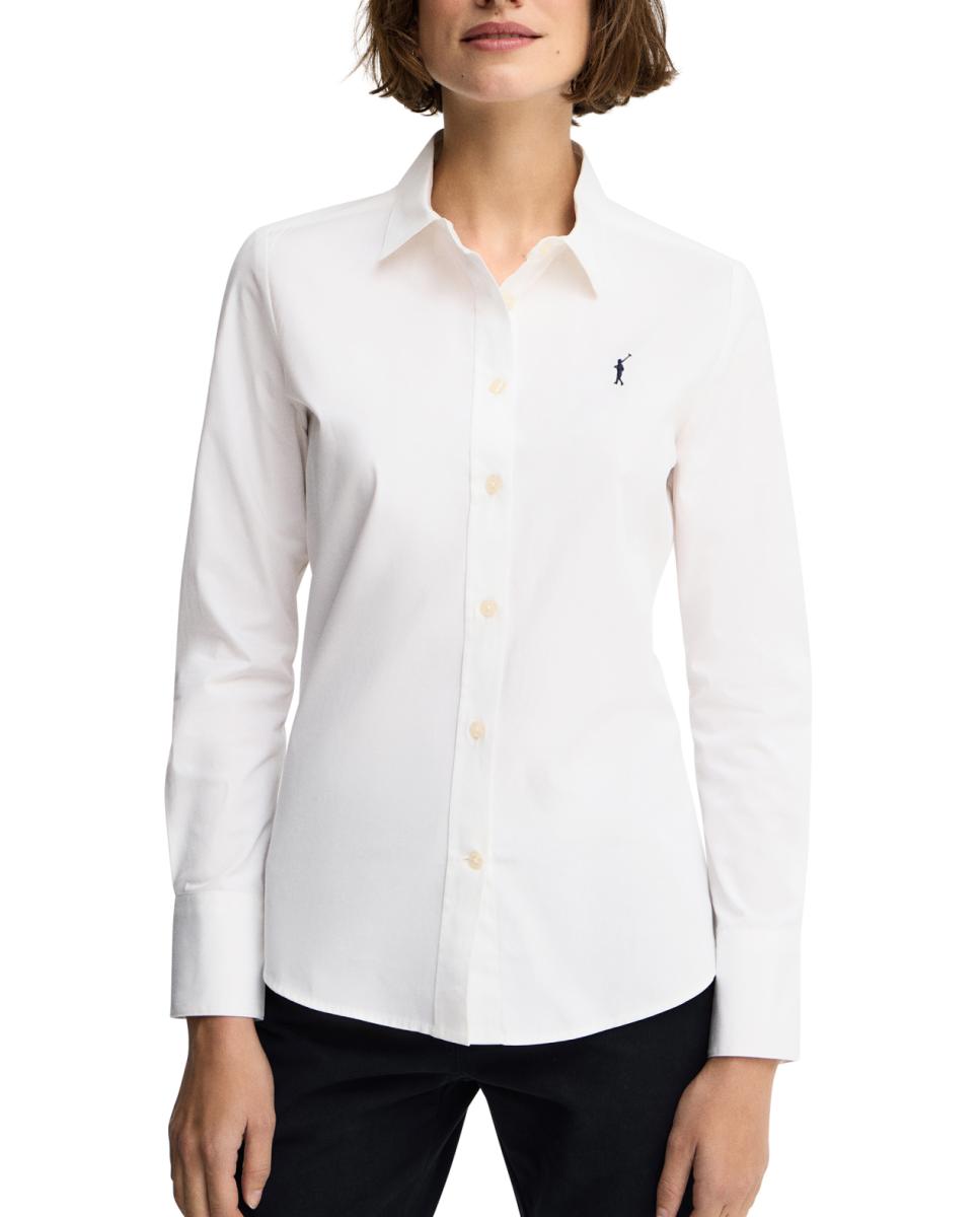 Imagen 0 de Camisa de mujer de corte slim y cuello francés