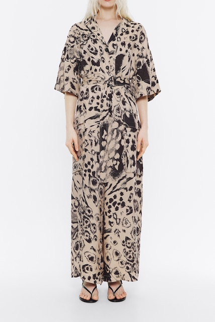 Imagen 0 de Mono cargo fluido Animal mix camel de mujer