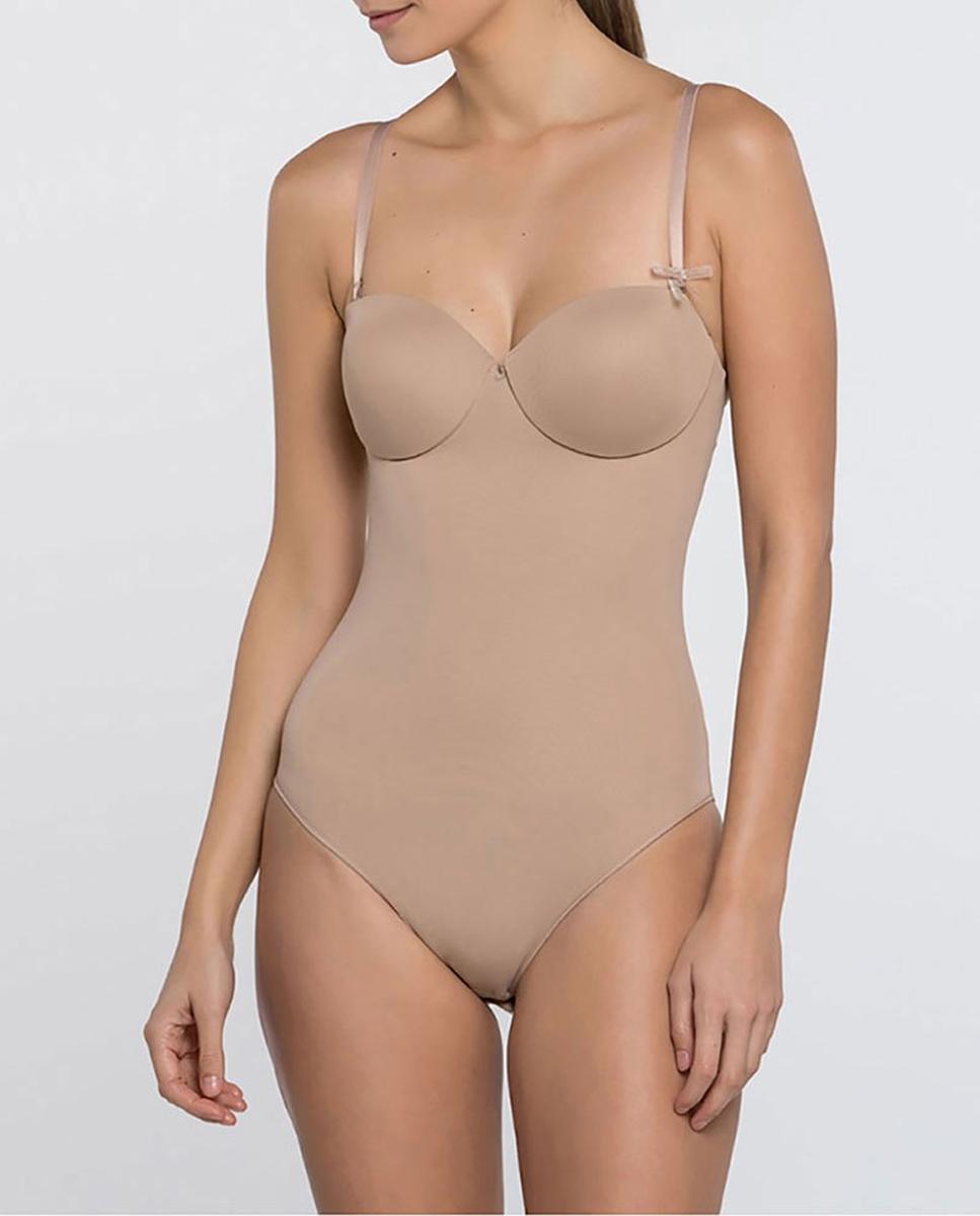 Imagen 0 de Body de mujer sin tirantes de microfibra