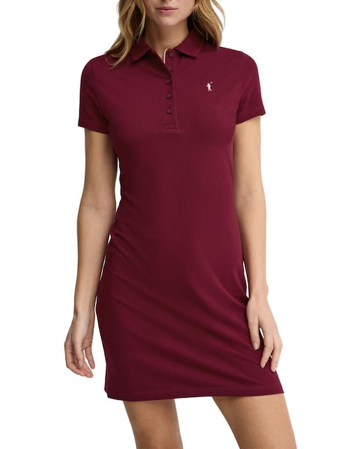 Imagen 0 de Vestido de manga corta con cuello polo