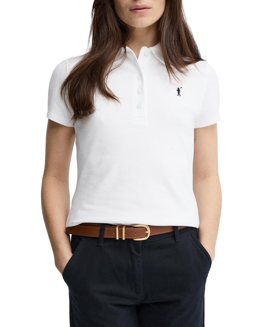 Imagen 0 de Polo de mujer de manga corta con corte entallado y cuello clásico