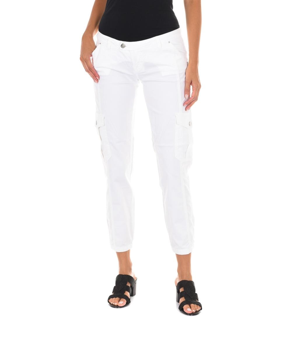Imagen 0 de Pantalon mujer bajos con corte estrecho y goma