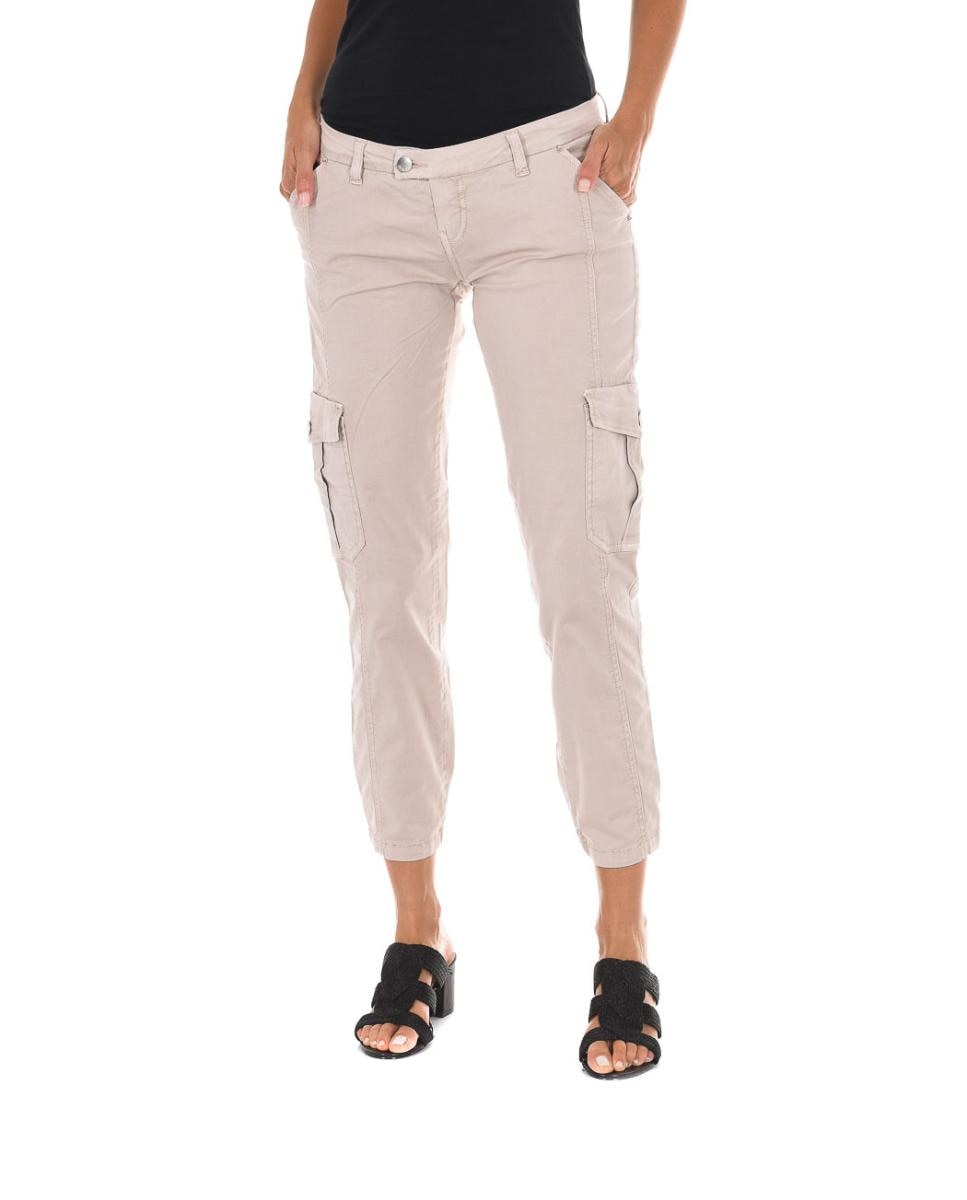 Imagen 0 de Pantalon mujer bajos con corte estrecho y goma