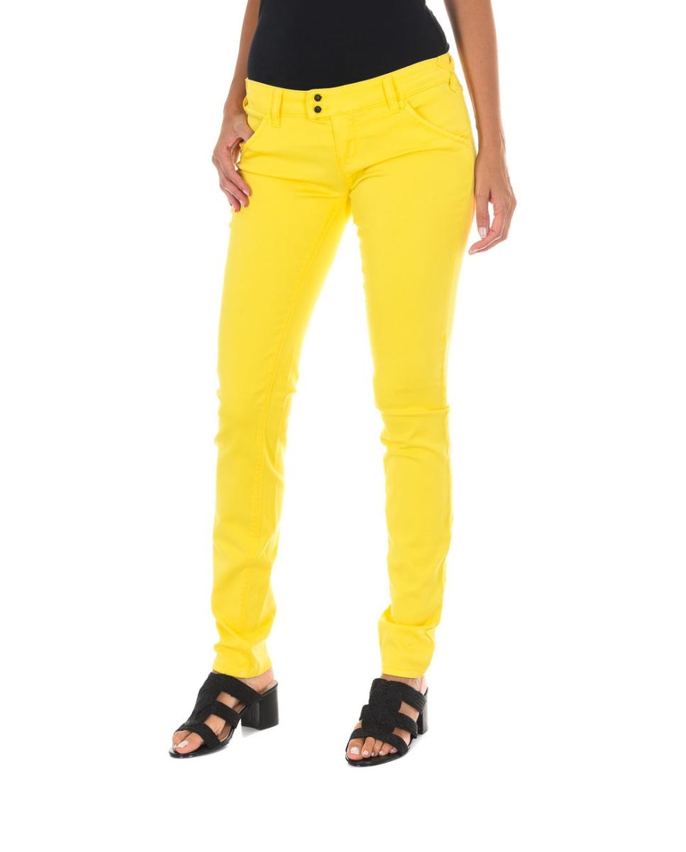 Imagen 0 de Pantalon mujer largo de tejido elástico