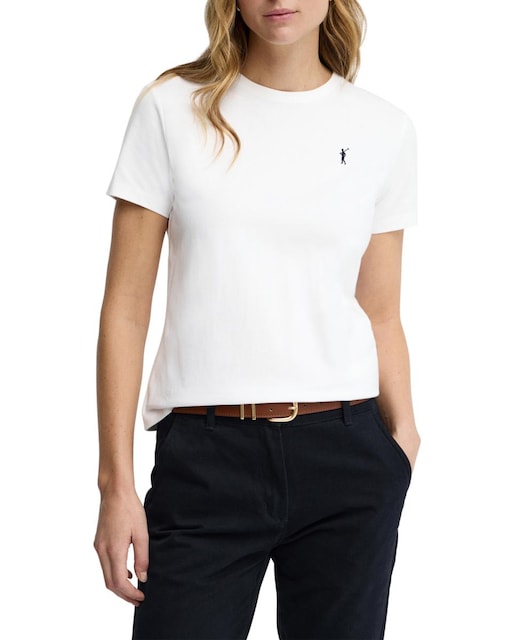 Imagen 0 de Camiseta de mujer de manga corta, cuello redondo y corte recto