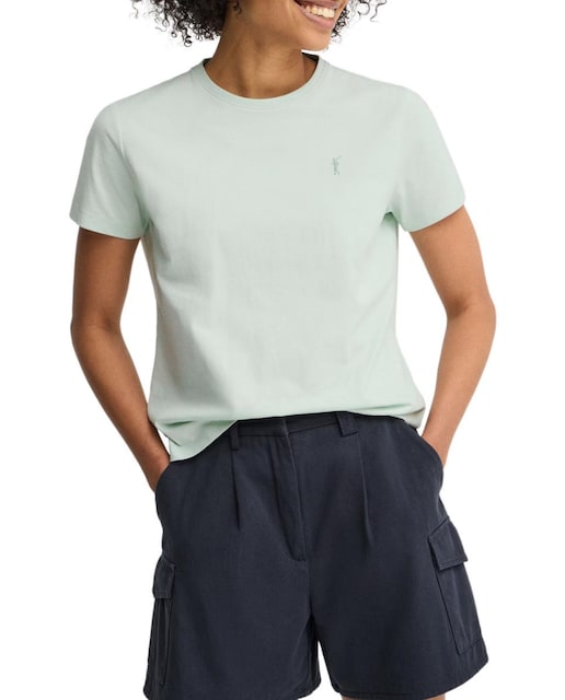 Imagen 0 de Camiseta de mujer de manga corta, cuello redondo y corte recto