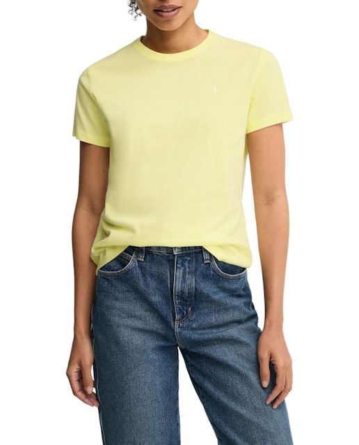 Imagen 0 de Camiseta de mujer de manga corta, cuello redondo y corte recto