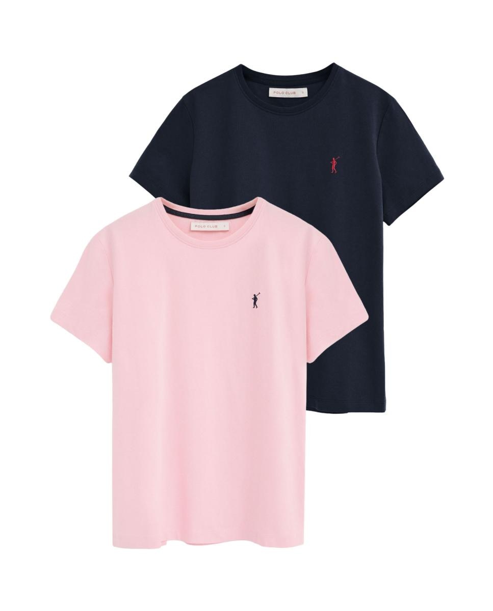 Imagen 0 de Pack mujer de dos camisetas de manga corta, cuello redondo y corte recto