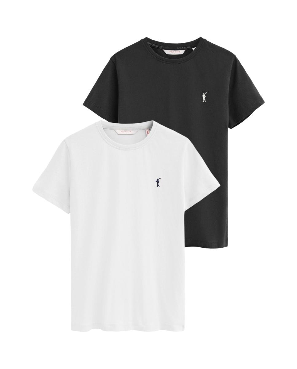 Imagen 0 de Pack de dos camisetas de mujer de corte regular con cuello redondo y manga corta