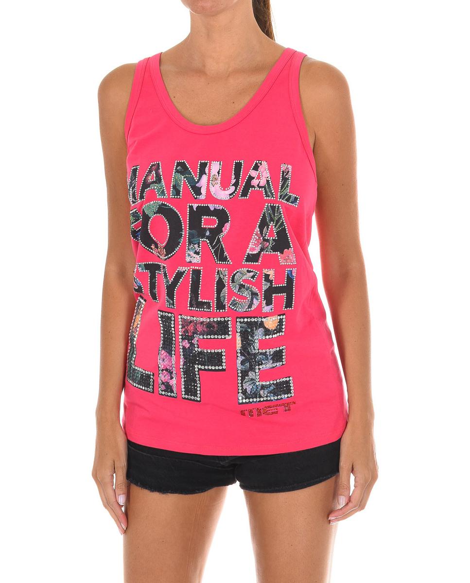 Imagen 0 de Camiseta mujer tirantes y cuello redondo