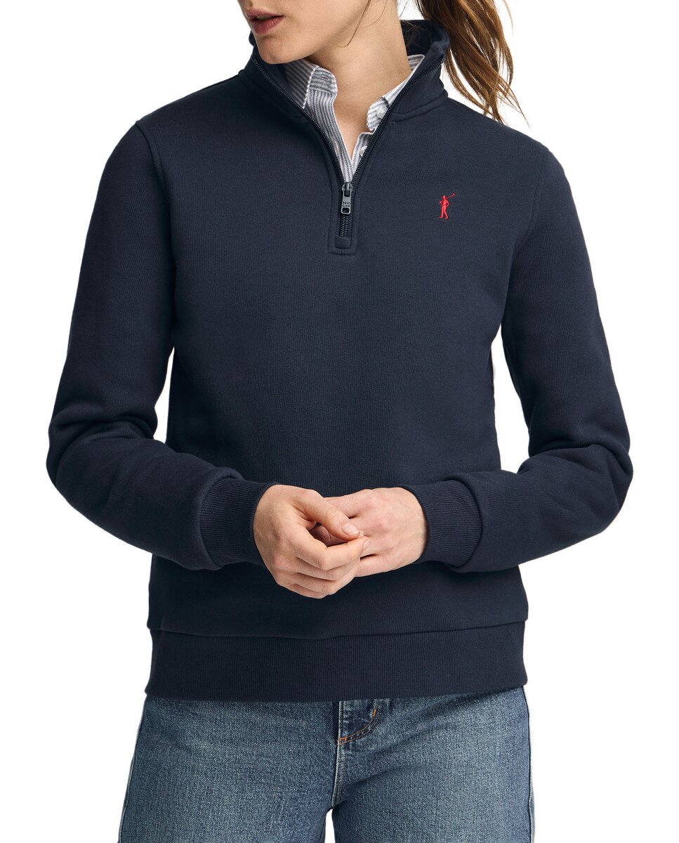 Imagen 0 de Sudadera de mujer con media cremallera y logo Rigby Go