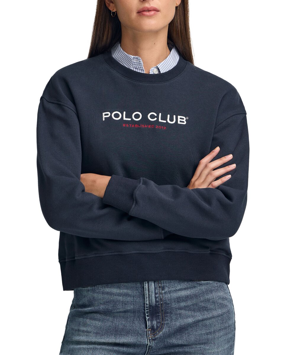 Imagen 0 de Sudadera de mujer de corte boxy Established 2012 Polo Club
