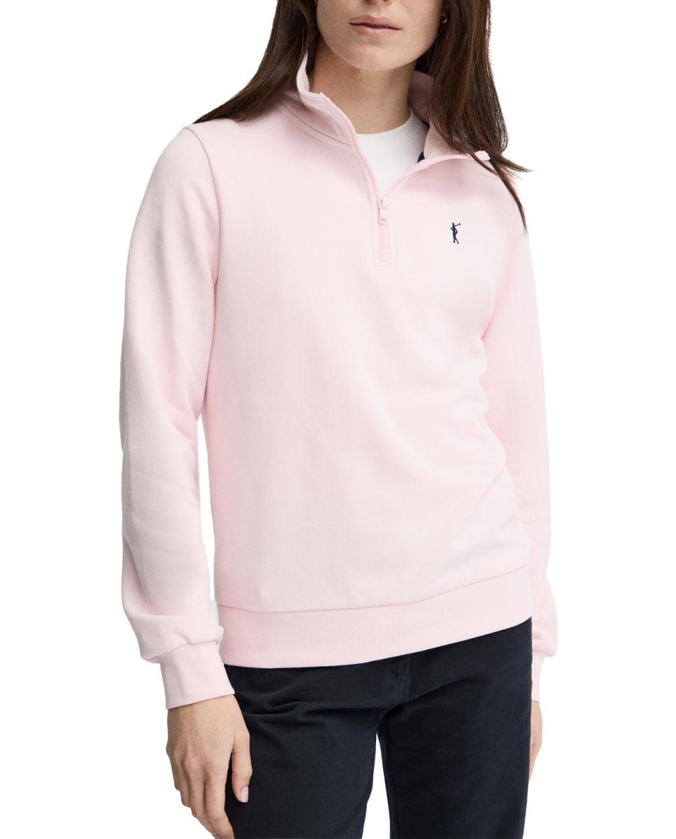 Imagen 0 de Sudadera de mujer con cuello cremallera, de corte recto y manga larga