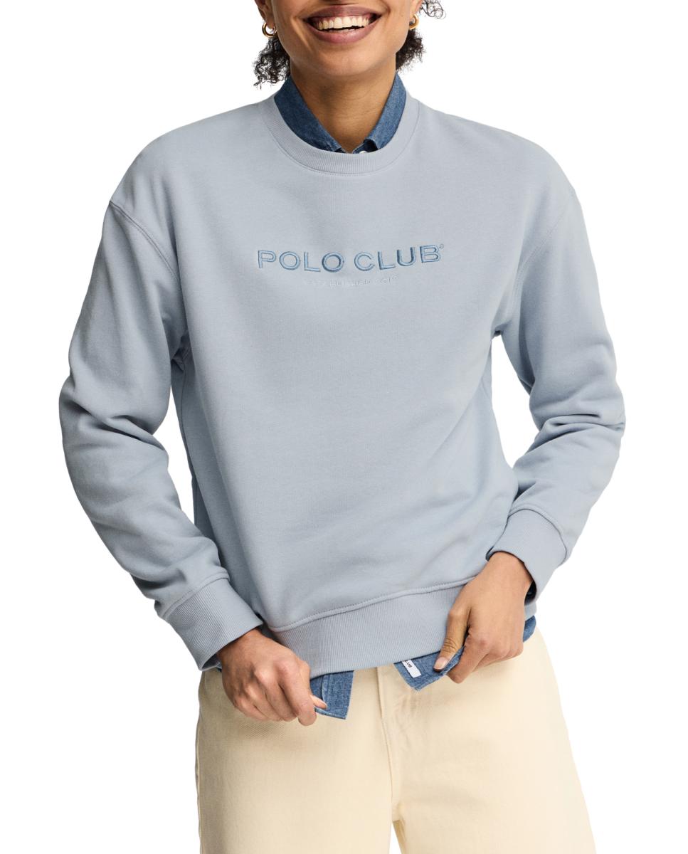 Imagen 0 de Sudadera de mujer de corte boxy con cuello redondo