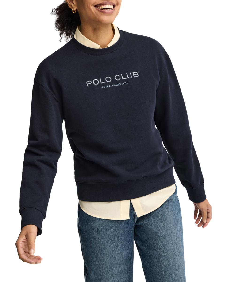 Imagen 0 de Sudadera de mujer de corte boxy con cuello redondo