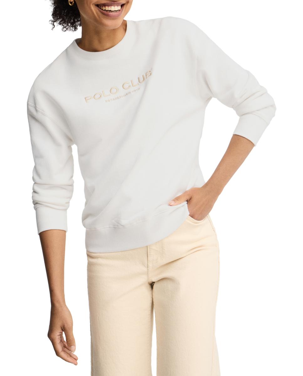 Imagen 0 de Sudadera de mujer de corte boxy con cuello redondo