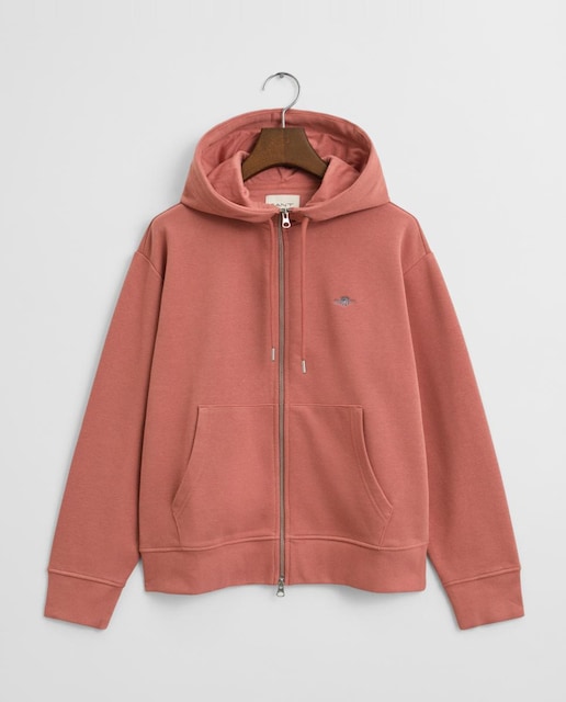 Imagen 0 de Sudadera de mujer con capucha apertura central y bolsillo delantero