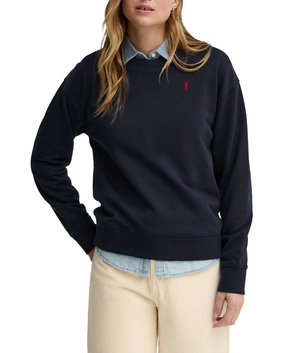 Imagen 0 de Sudadera de mujer de manga larga, cuello redondo y corte regular
