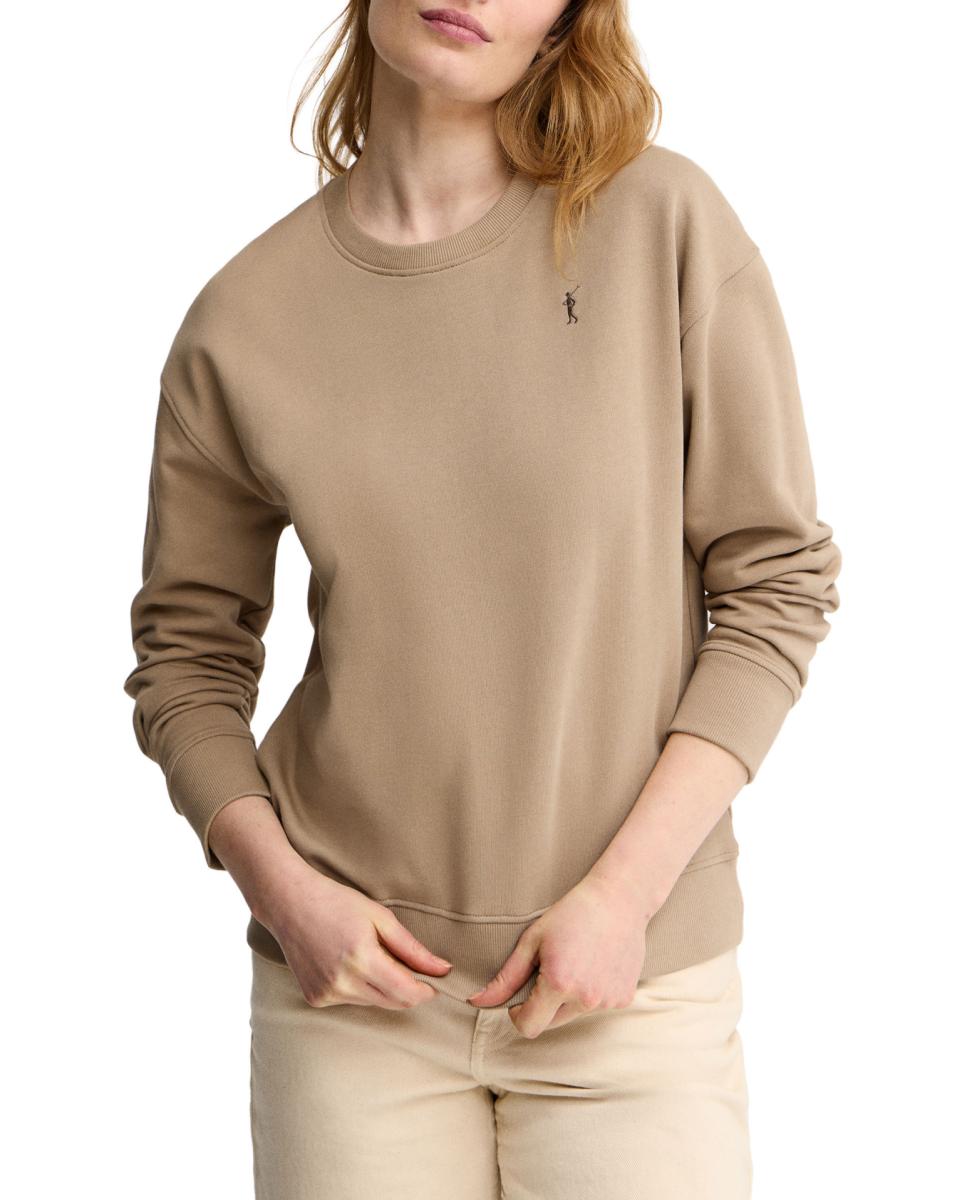 Imagen 0 de Sudadera de mujer de manga larga, cuello redondo y corte regular