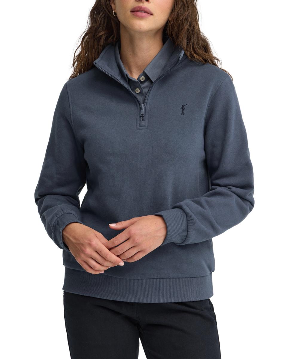 Imagen 0 de Sudadera de mujer de corte regular con cuello alto y manga larga