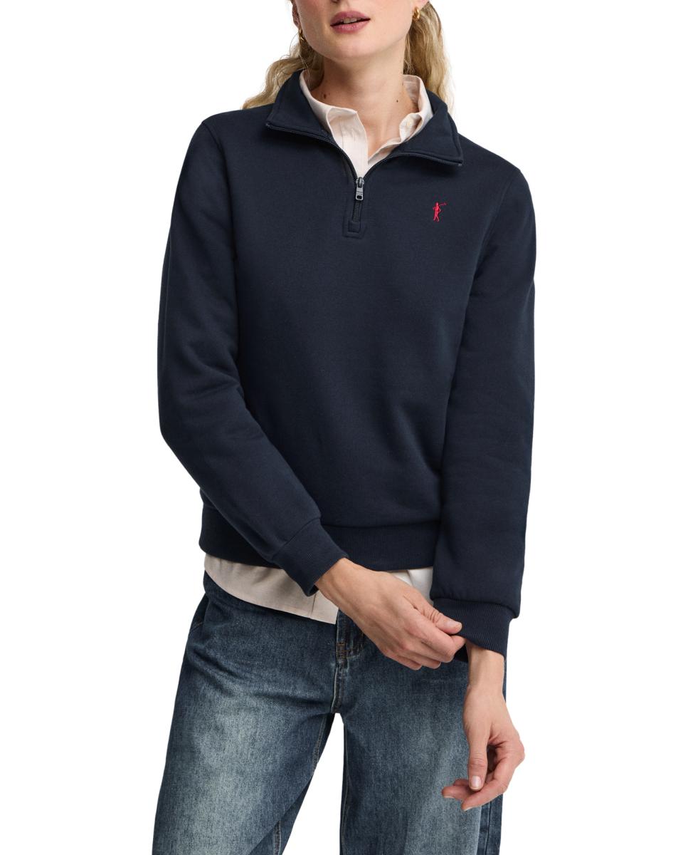 Imagen 0 de Sudadera de mujer de corte regular con cuello alto y manga larga