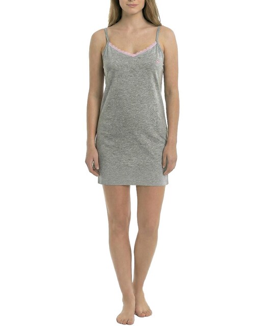 Imagen 0 de Camisón Mujer Verano Algodón 100% de Tirantes Finos KL45300