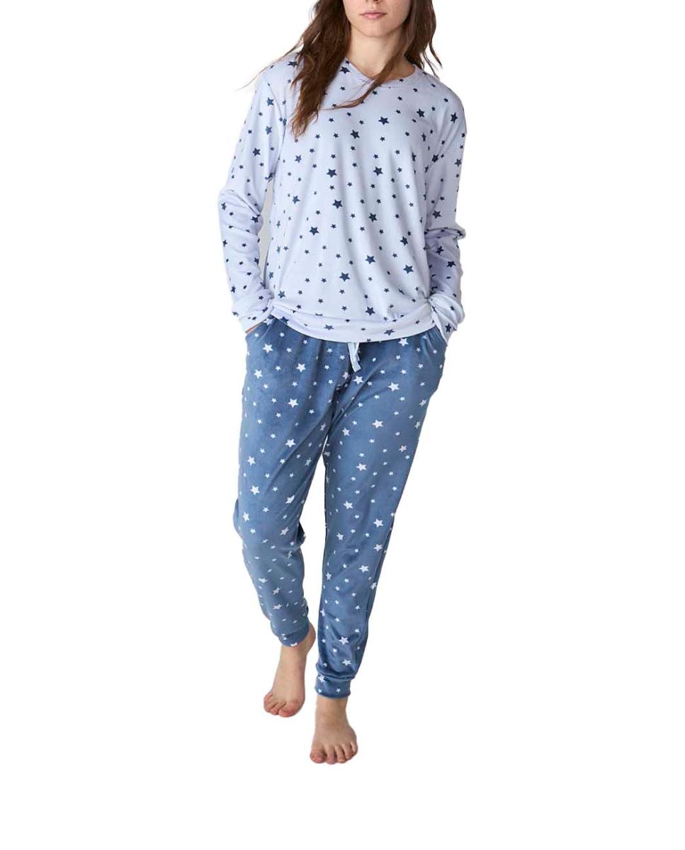 Imagen 0 de Pijama mujer manga larga terciopelo