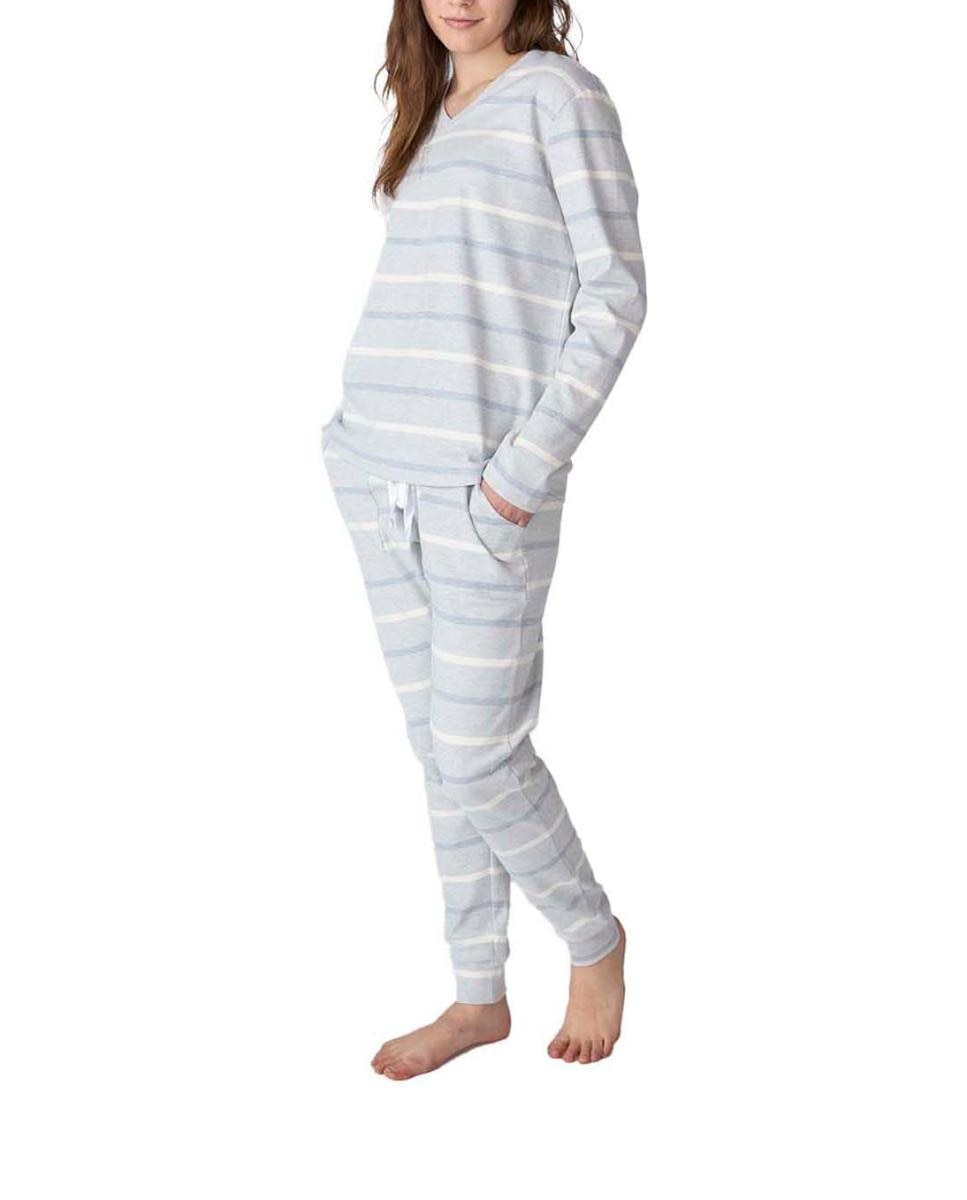 Imagen 0 de Pijama mujer manga larga cuello pico