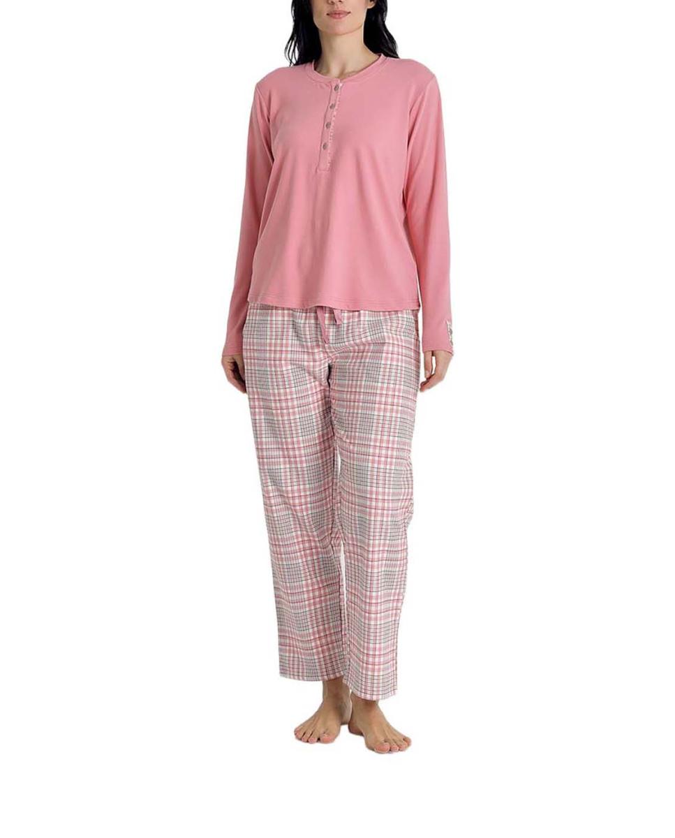 Imagen 0 de Pijama mujercuadros combinado