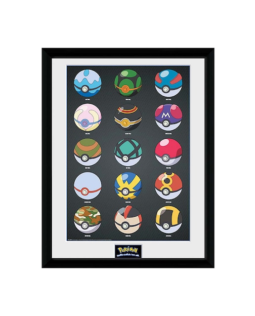 Imagen 0 de Lamina Pokemon Con Marco Pokeballs