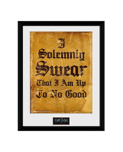 Imagen 0 de Lámina Con Marco Harry Potter Juro Solemnemente