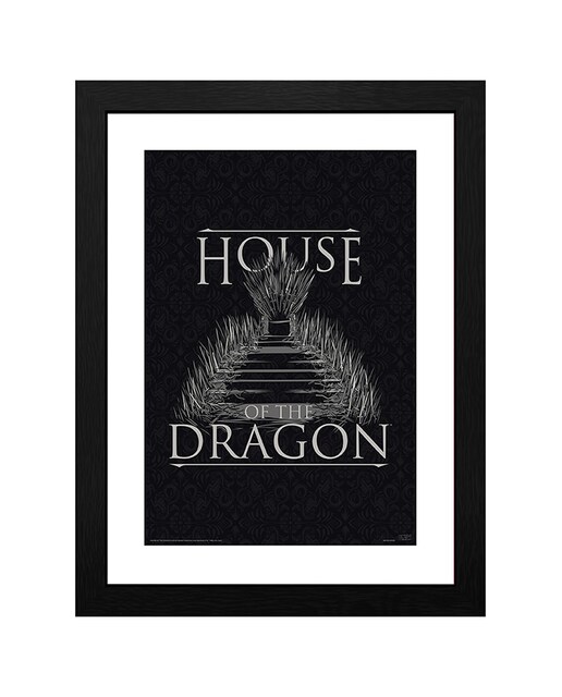Imagen 0 de Lámina enmarcada Juego de Tronos House of the Dragon Targaryen Trono de Hierro