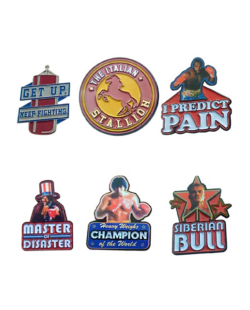 Imagen 0 de Pack 6 Pin Rocky Balboa
