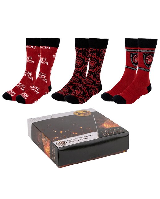 Imagen 0 de Calcetines Set-3 Casa Dragón Juego de Tronos  T40/46