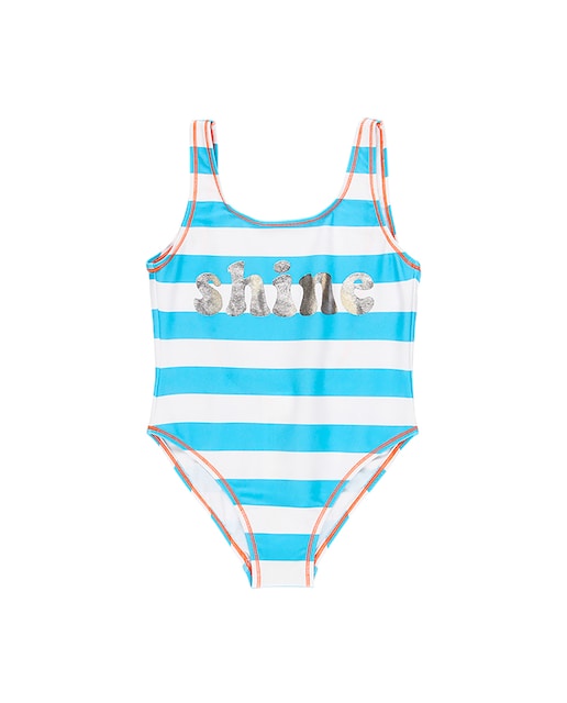 Imagen 0 de Bañador de niña estampado en color azul