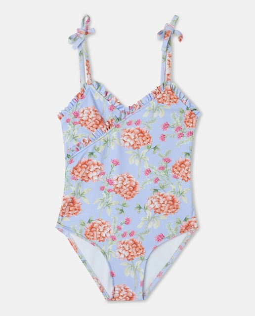 Imagen 0 de Bañador de niña con flor