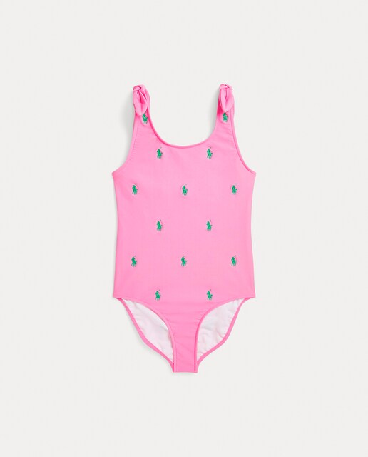 Imagen 0 de Bañador de niña con multibordados