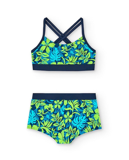 Imagen 0 de Bikini poliamida tropical de niña