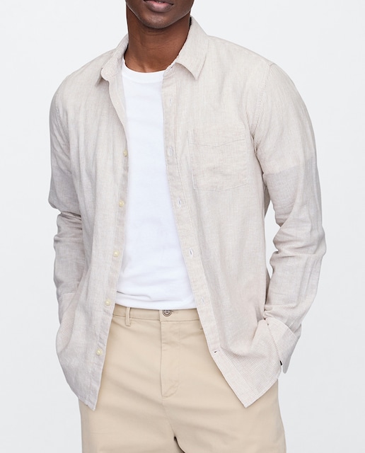 Imagen 0 de Camisa de hombre de lino standard fit