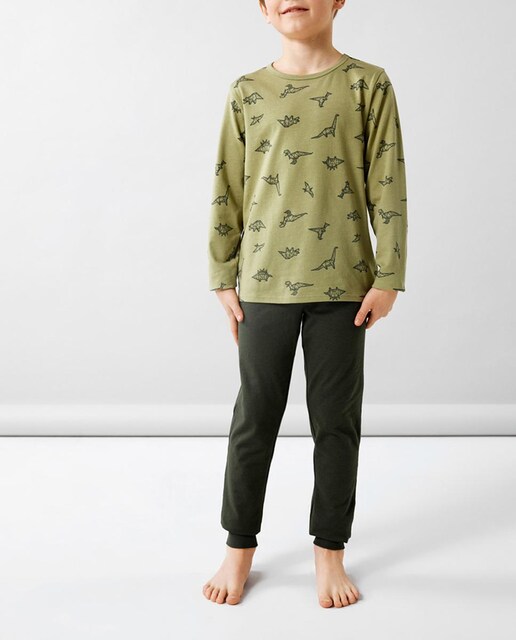 Imagen 0 de Pijama de niño de manga larga de dinosaurios