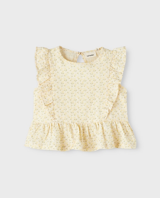 Imagen 0 de Blusa de niña sin mangas con detalle volantes