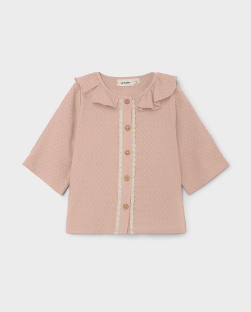 Imagen 0 de Blusa de niña de manga francesa con detalle volantes