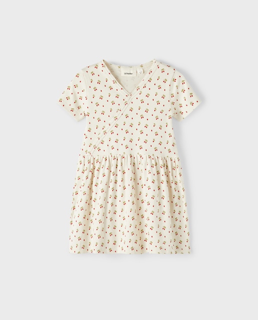 Imagen 0 de Vestido de niña de manga corta con estampado de fresas