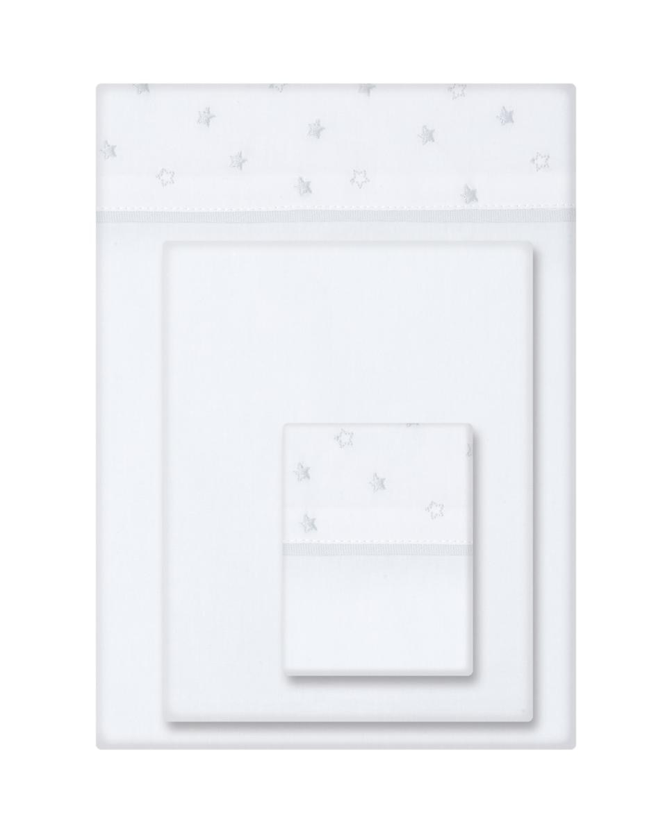 Imagen 0 de Juego de sábanas Cotton Juice Baby Home Clásico 3 piezas bordado estrellas (disponible en varias medidas)