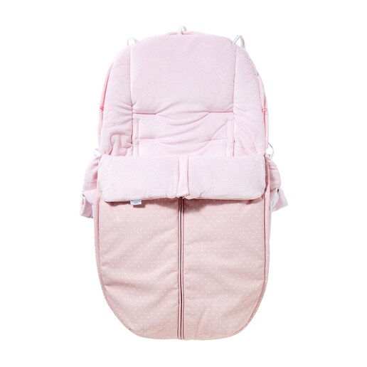 Imagen 0 de Saco Cotton Juice Baby Home Polipiel Topitos para Silla de Paseo rosa