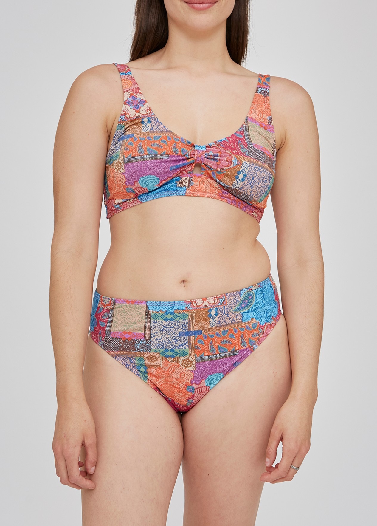 Imagen 0 de Bikini de mujer braga estampada con cintura alta