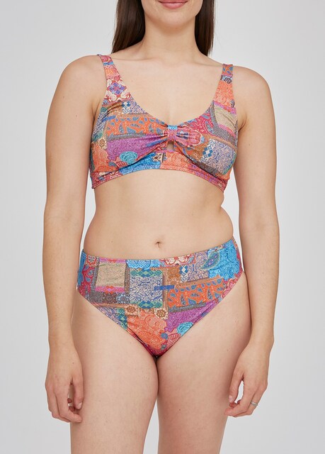 Imagen 0 de Bikini de mujer braga estampada con cintura alta
