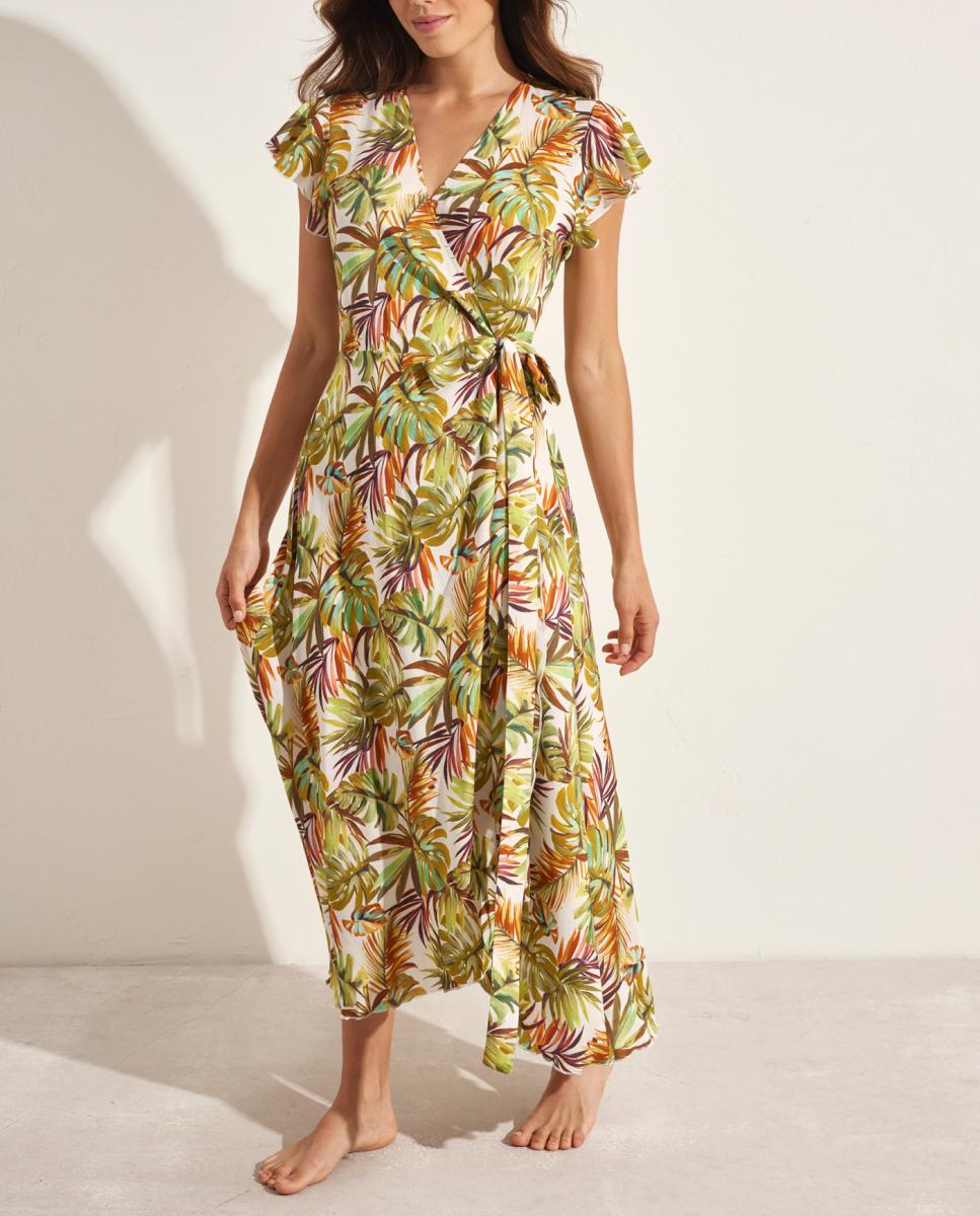 Imagen 0 de Vestido largo con lazon lateral de mujer