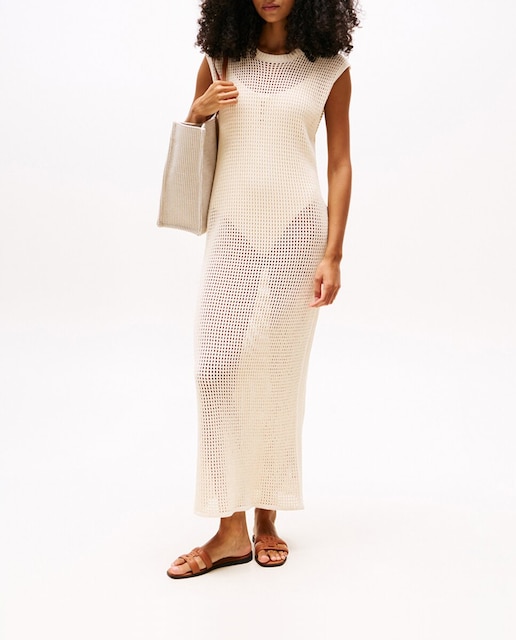 Imagen 0 de Vestido largo de crochet sin mangas