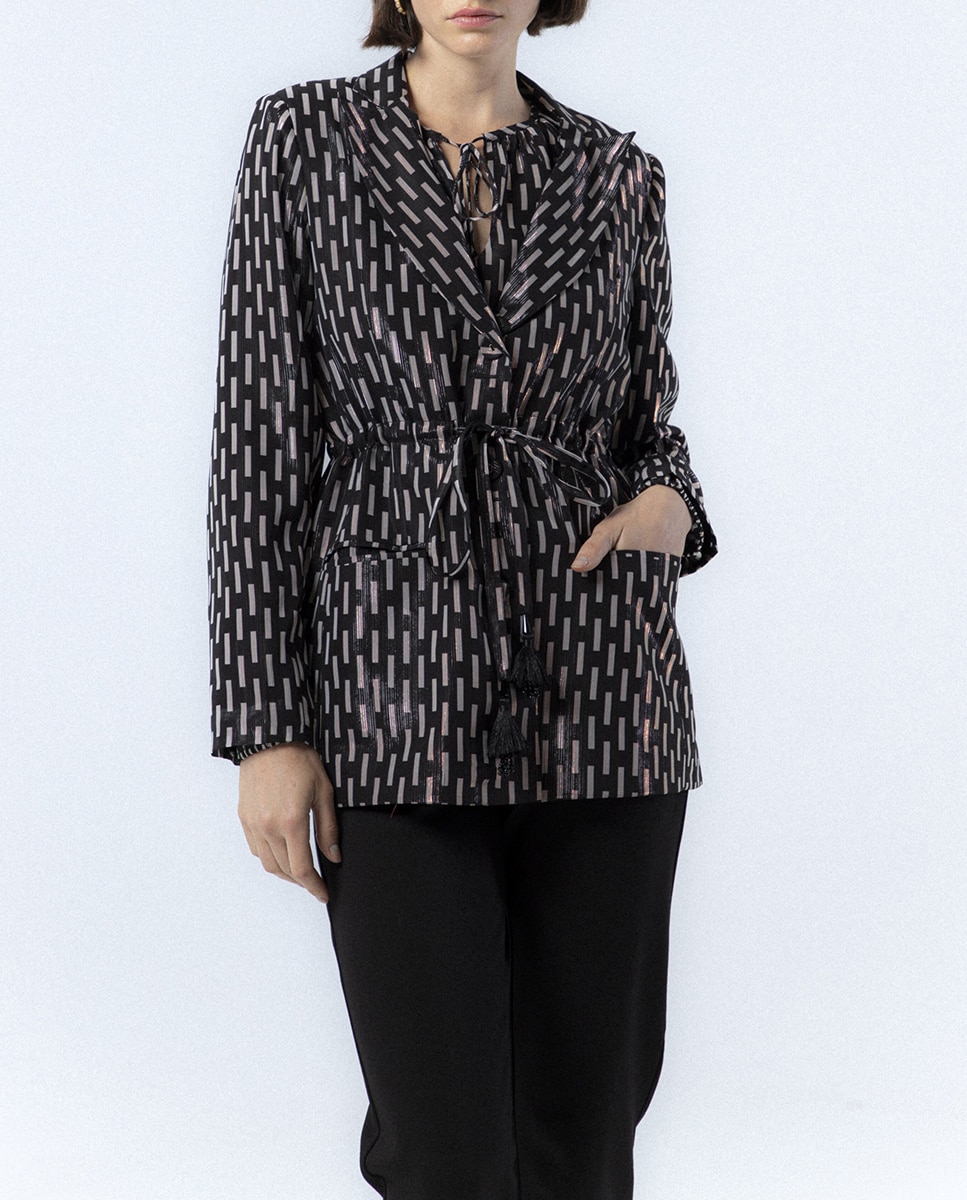 Imagen 0 de Blazer estampado geométrico Lia